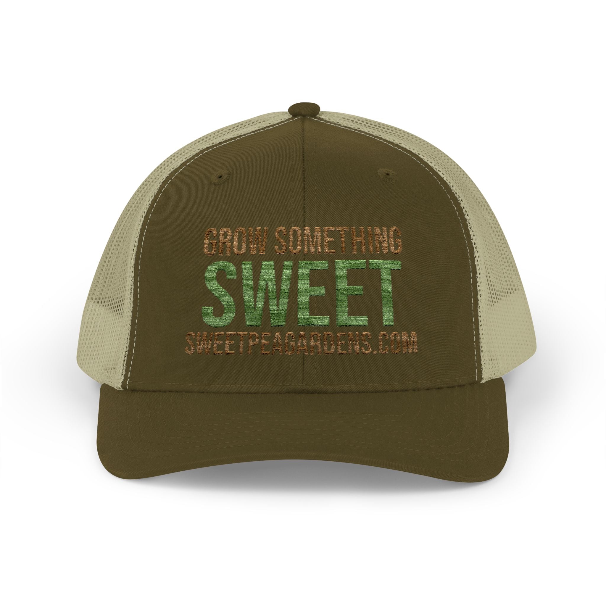 “Grow Something Sweet” Trucker Cap – Embroidered Garden Snapback Hat