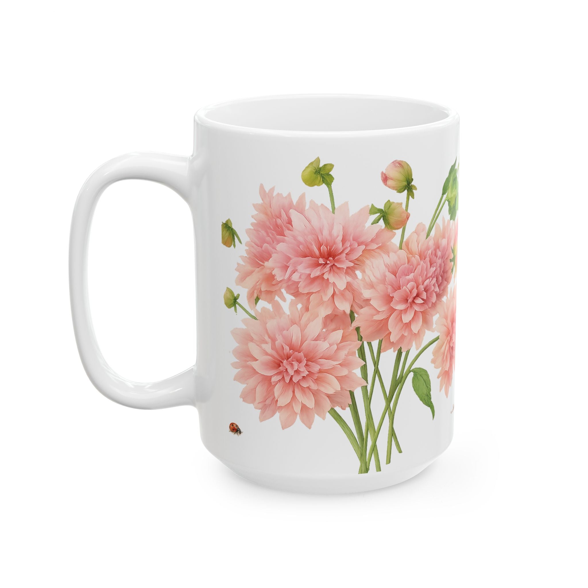 Dahlia Flower Ceramic Mug