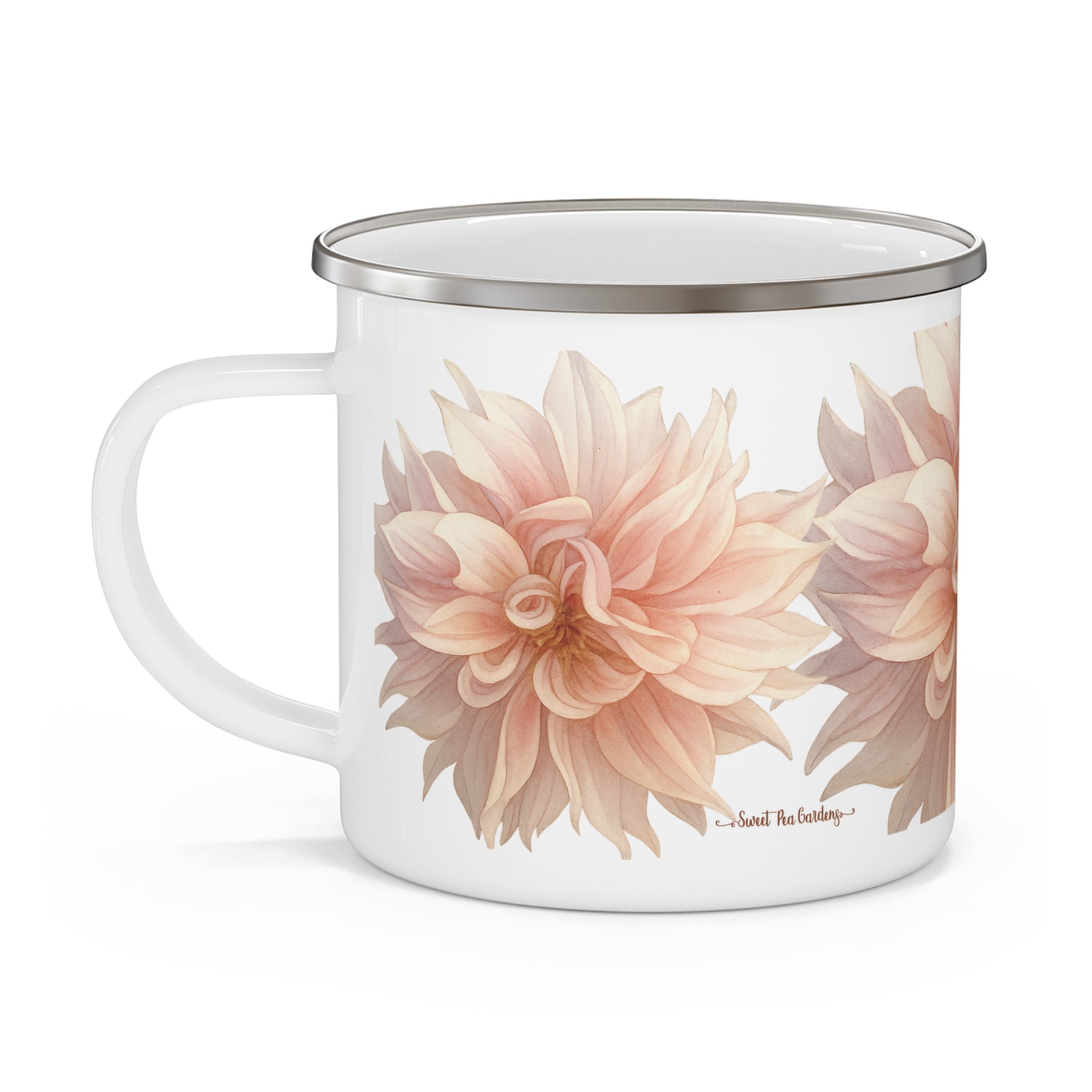 Dahlia Flower Mug Enamel Mug