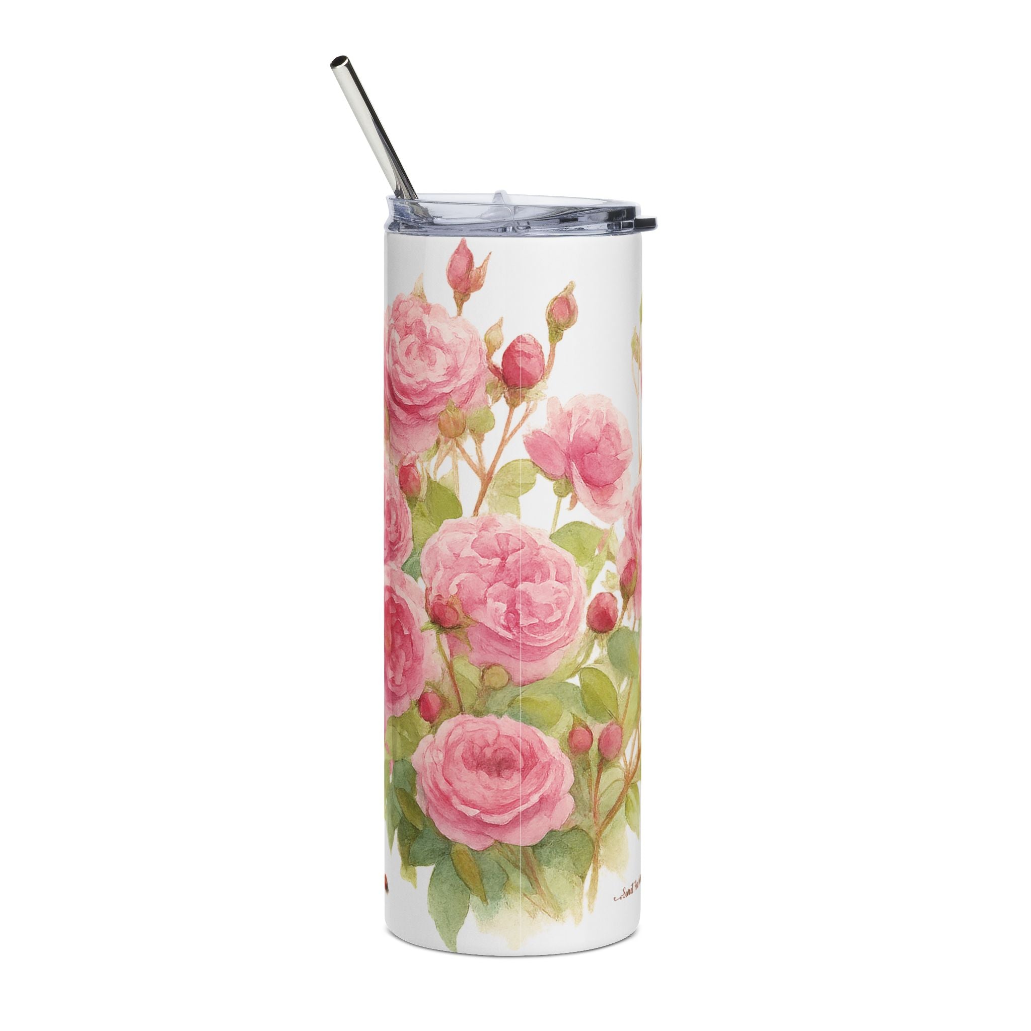 English Garden Rose Tumbler for coffee and tea