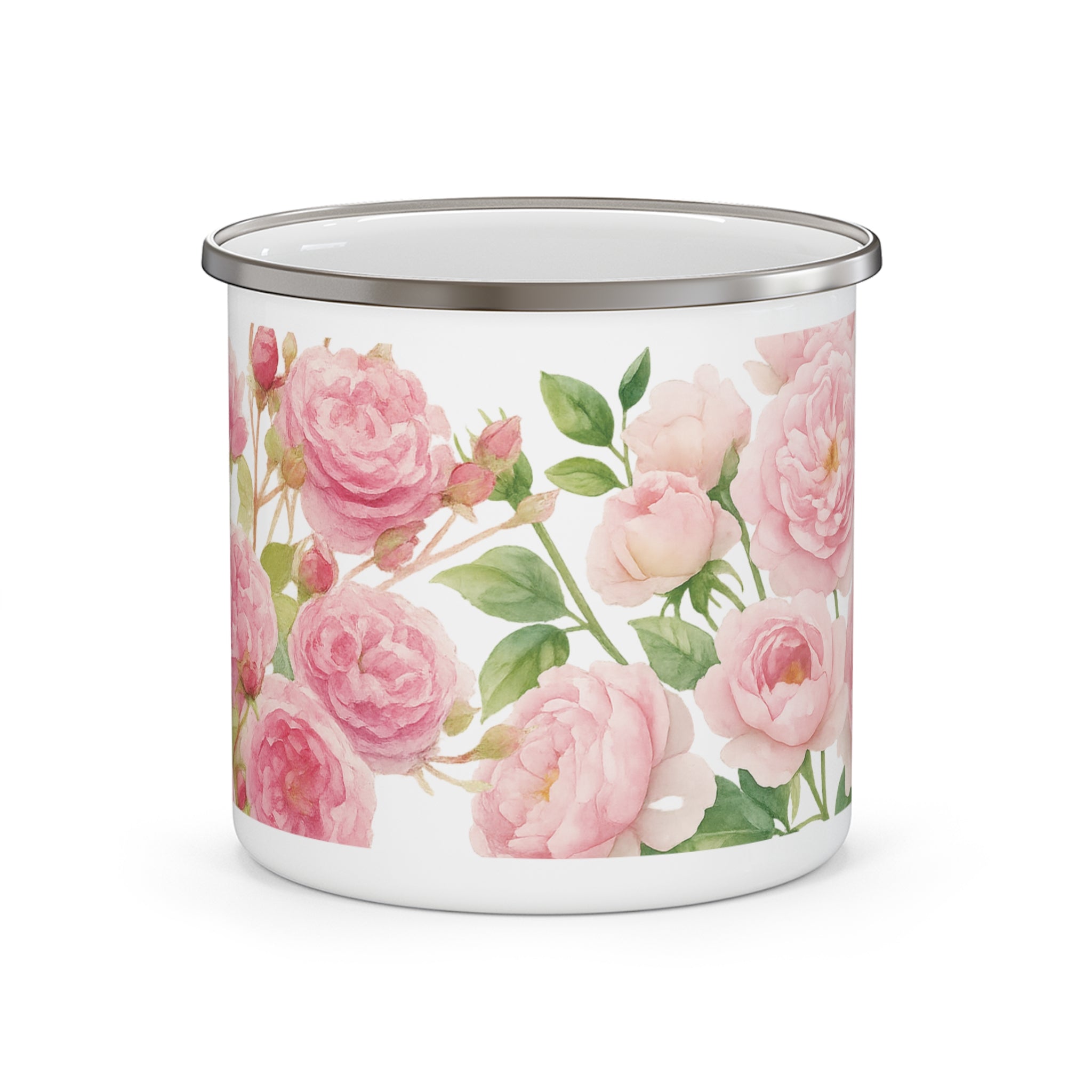 Garden Roses Enamel Mug
