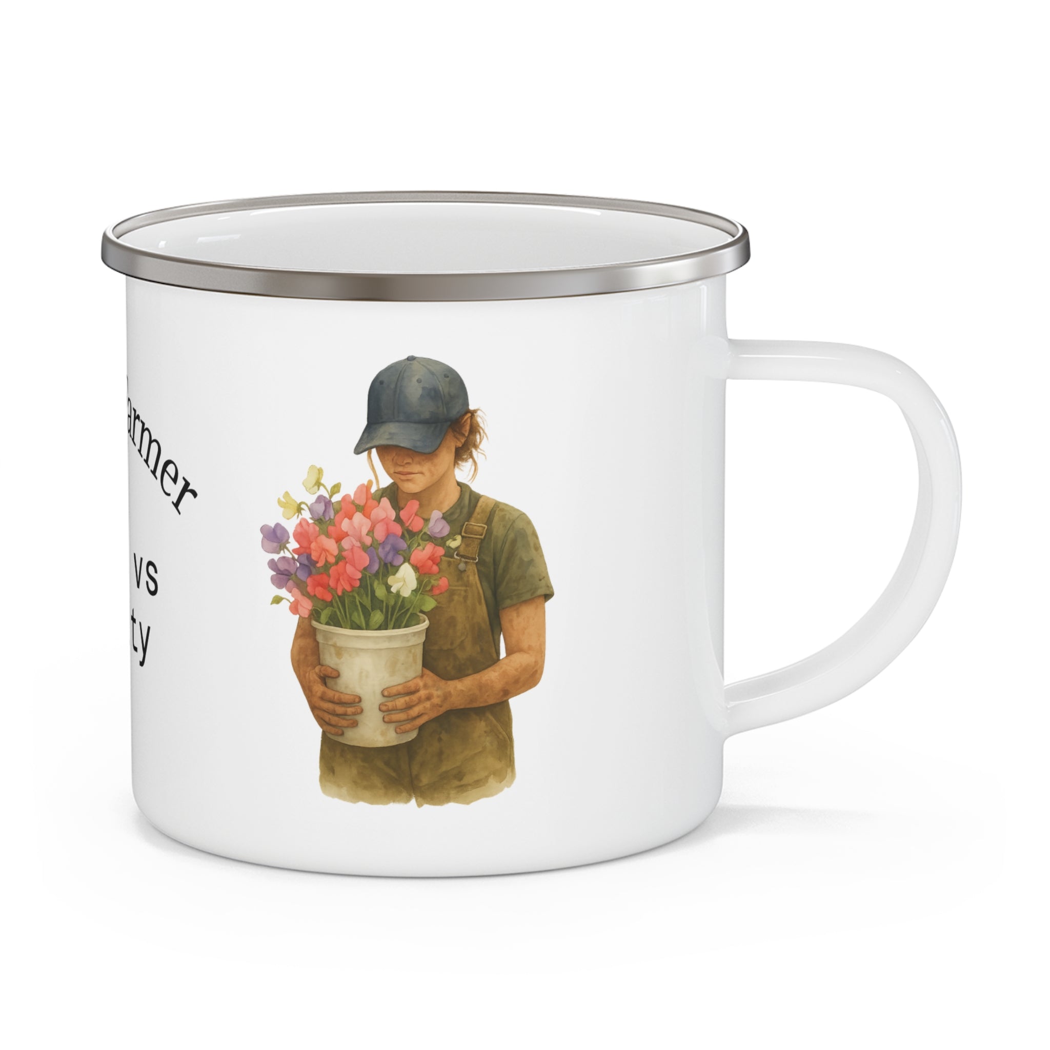 Flower Farming: Dream vs Reality Enamel Mug