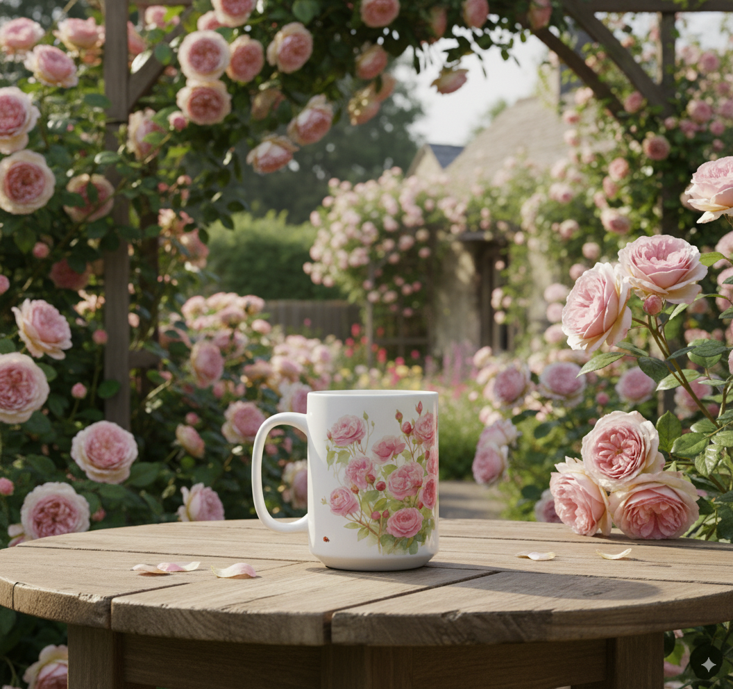 Garden Roses Ceramic Mug
