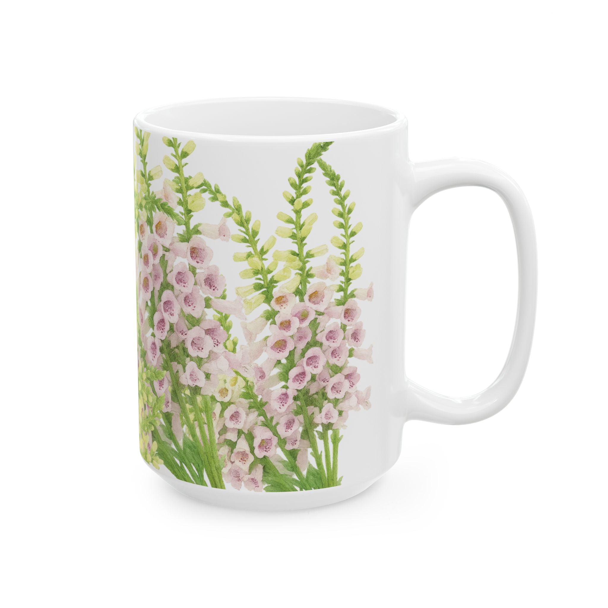 Foxglove Flower Garden Ceramic Mug for coffee or tea