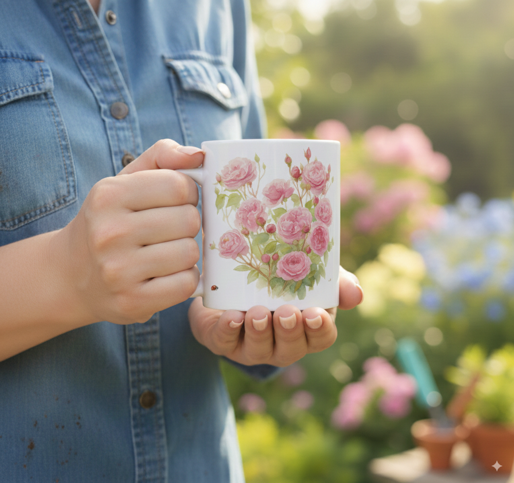 Garden Roses Ceramic Mug