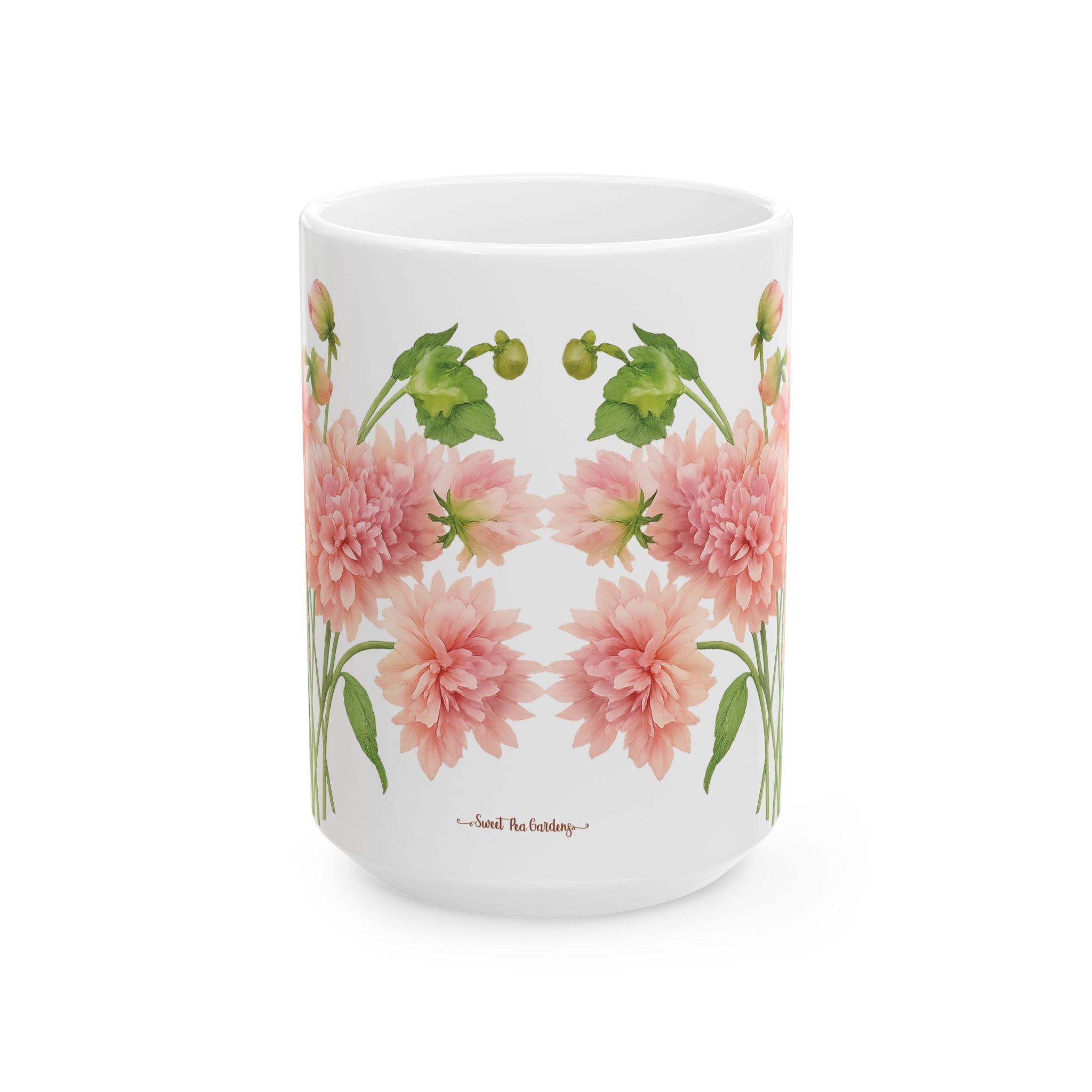 Sweet Pea Gardens Dahlia Flower Mug