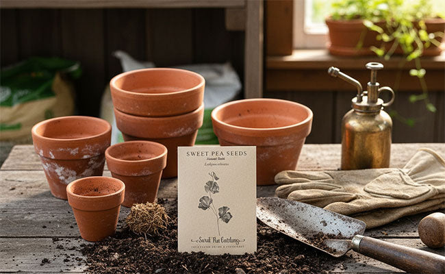 Sweet Pea Masterclass filmed in our working greenhouse.